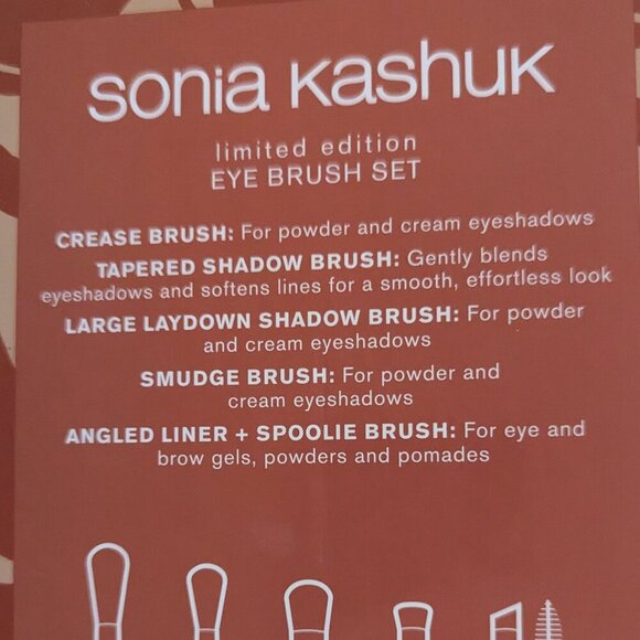 NWT 5pc Sonia Kashuk Make Up Brush Limited Edition Set Designer Brushes Box NEW - Picture 6 of 9
